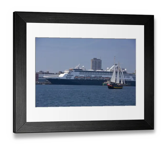 Framed Print : Canada, Nova Scotia, Halifax. Waterfront area, Holland America ship Msdam Framed Print : Canada, Nova Scotia, Halifax. Waterfront area, Holland America ship Msdam