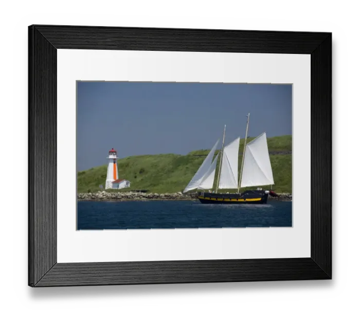 Framed Print : Canada, Nova Scotia, Halifax. Georges Island & Lighthouse. National Historic Site