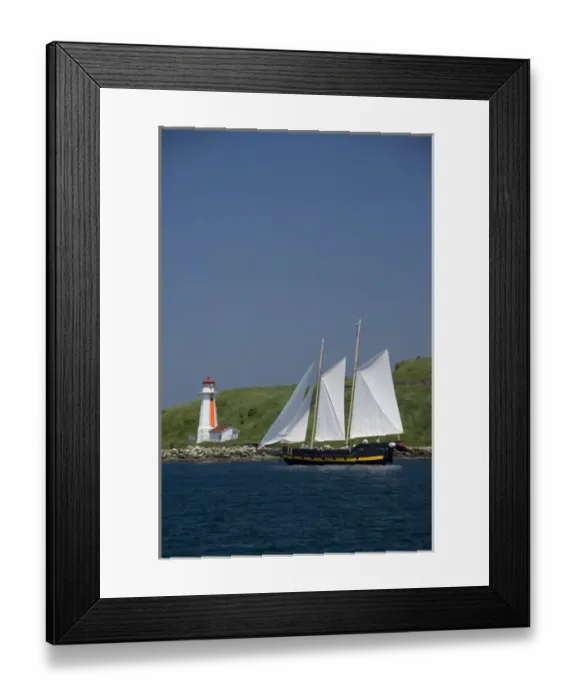 Framed Print : Canada, Nova Scotia, Halifax. Georges Island & Lighthouse. National Historic Site