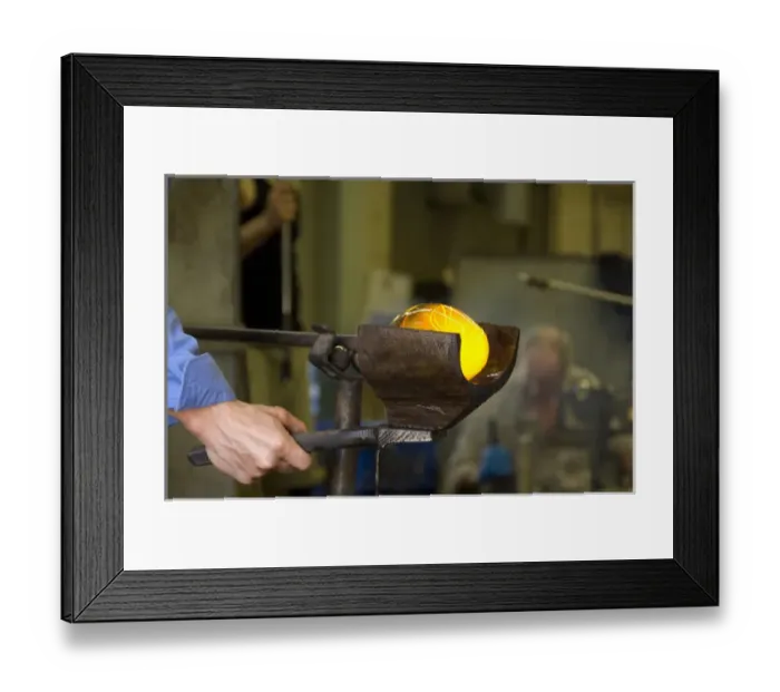 Framed Print : Canada, Nova Scotia, Halifax. NovaScotian Crystal, makers of mouth-blown & hand-cut
