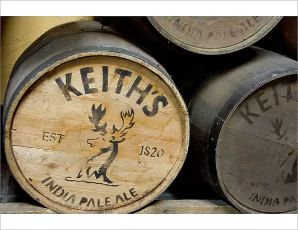 Canada, Nova Scotia, Halifax. Alexander Keiths Nova Scotia Brewery. Barrels
