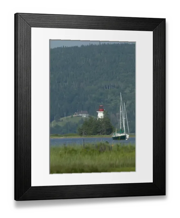 Framed Print : Canada, Nova Scotia, Cape Breton Island, Baddeck. Baddeck lighthouse