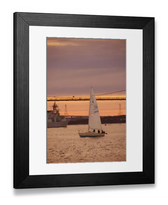 Framed Print : Canada, Nova Scotia, Halifax. Waterfront sunset