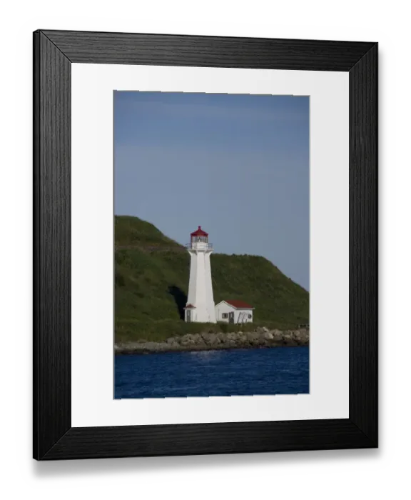 Framed Print : Canada, Nova Scotia, Halifax. Georges Island & Lighthouse. National Historic Site