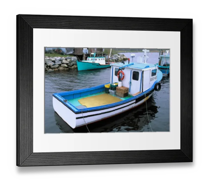 Framed Print : N. A. Canada, Nova Scotia. Lobster boats