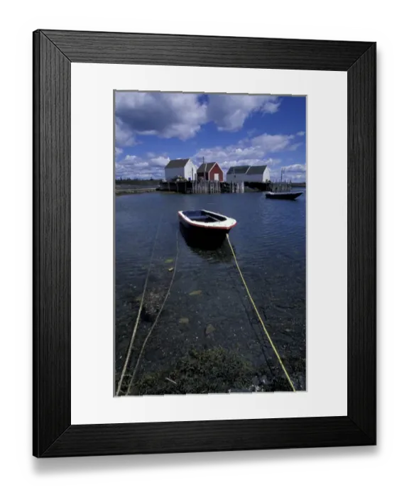 Framed Print : NA, Canada, Nova Scotia, Blue Rock Fishing shacks and boat Framed Print : NA, Canada, Nova Scotia, Blue Rock Fishing shacks and boat