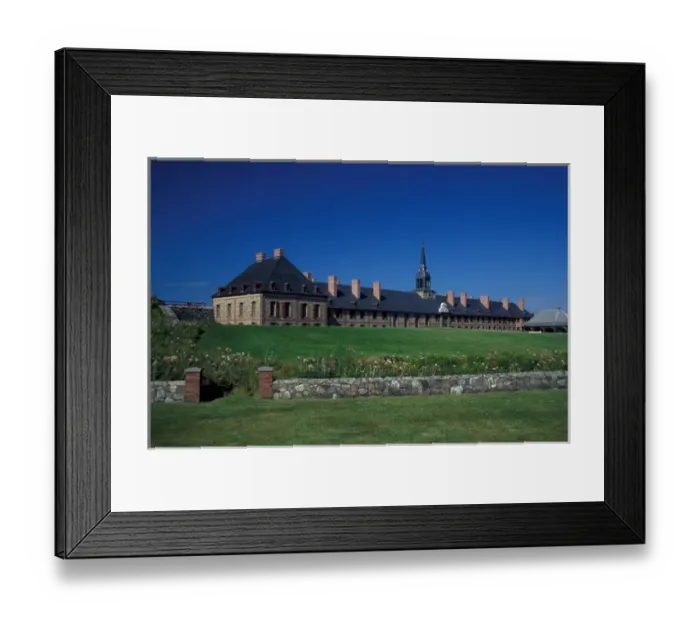 Framed Print : North America, Canada, Nova Scotia, Cape Breton, Fortress Louisbourg, Kings Bastion