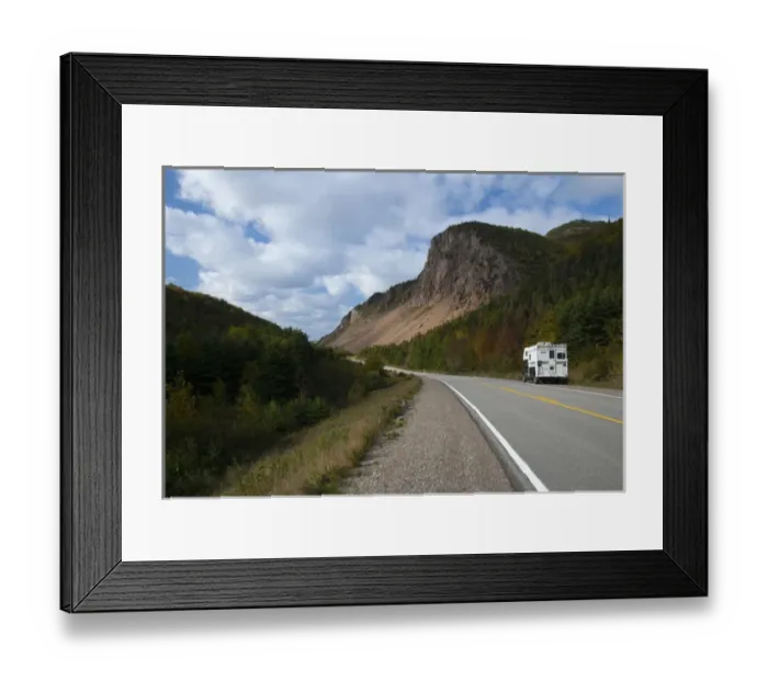 Framed Print : North America, Canada, Nova Scotia, Cape Breton lHighlands National Park with camper Framed Print : North America, Canada, Nova Scotia, Cape Breton lHighlands National Park with camper