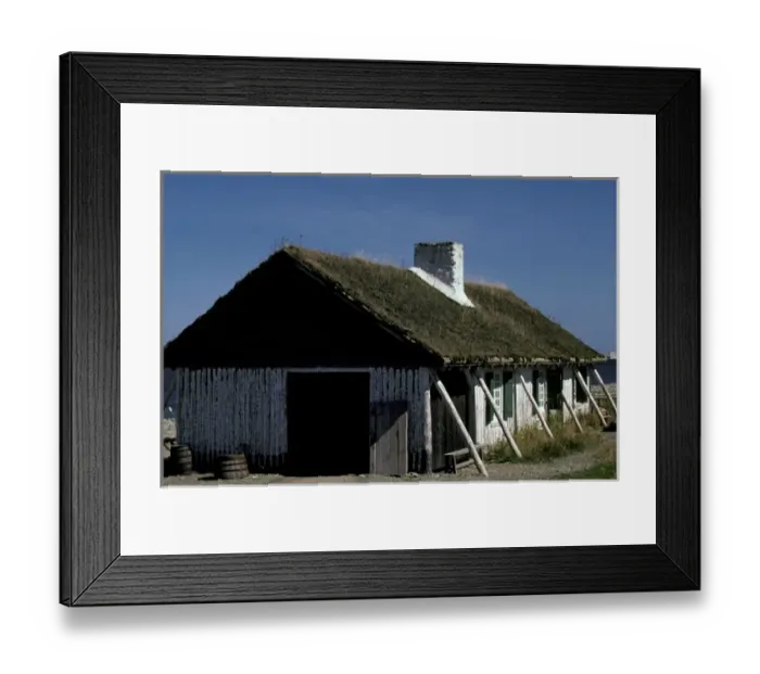 Framed Print : North America, Canada, Nova Scotia, Cape Breton, Fortress Louisbourg, old building