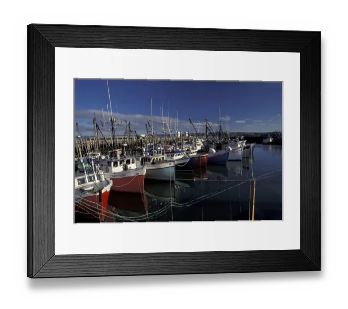 Framed Print : NA, Canada, Nova Scotia, Digby Fishing fleet