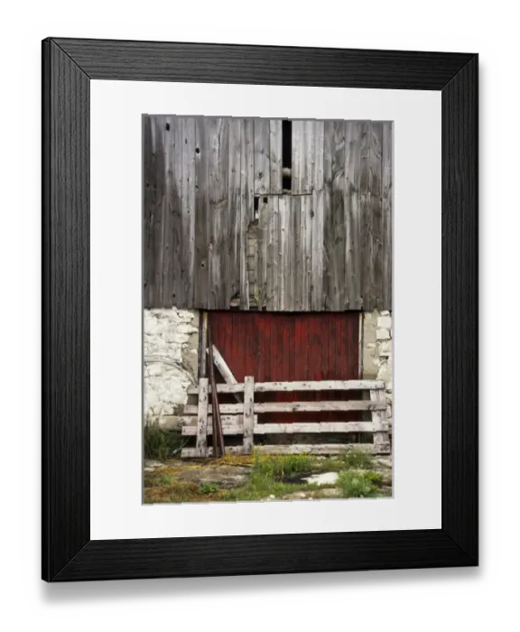 Framed Print : Canada: Ontario, Bruce Peninsula, Cape Chin, barn at Cape Chin North Connection Bed & Breakfast