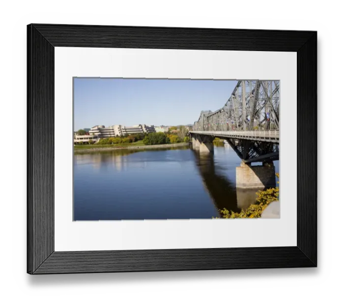 Framed Print : Alexandra Bridge between Quebec and Ontario