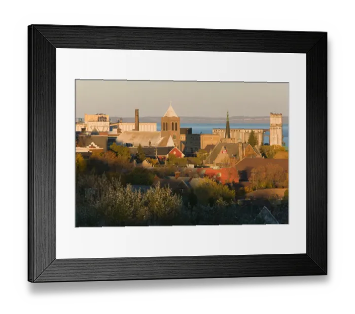 Framed Print : CANADA-Ontario-Thunder Bay: Town View from Hillcrest Park / Sunset Framed Print : CANADA-Ontario-Thunder Bay: Town View from Hillcrest Park / Sunset