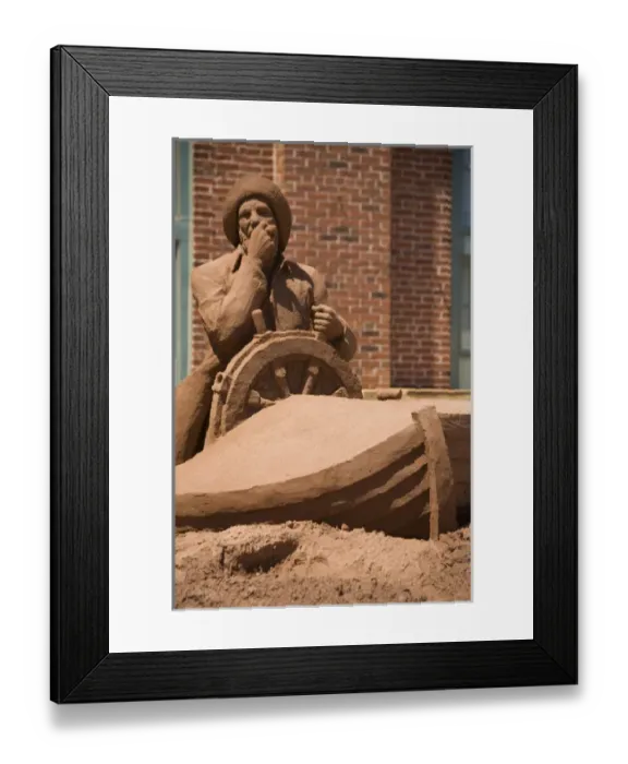 Framed Print : Canada, Prince Edward Island, Charlottetown. Red sand sculpture Framed Print : Canada, Prince Edward Island, Charlottetown. Red sand sculpture