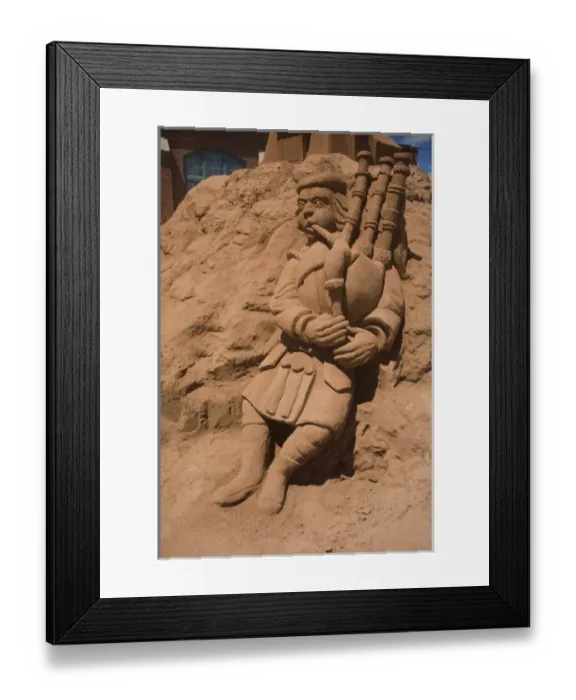 Framed Print : Canada, Prince Edward Island, Charlottetown. Red sand sculpture