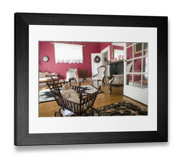 Framed Print : Canada, Prince Edward Island, Charlottetown. Front room of the Fitzroy Hall Inn