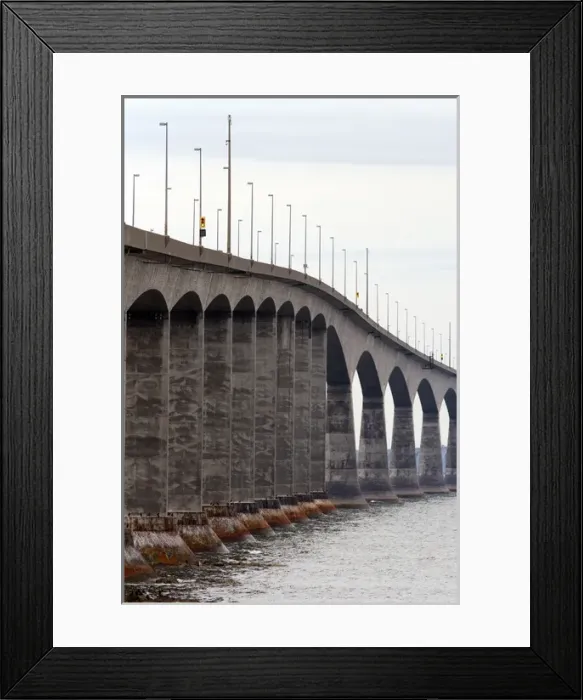 Framed Print : Confereration Bridge connects New Brunswick to Prince Edward Island, Canada Framed Print : Confereration Bridge connects New Brunswick to Prince Edward Island, Canada