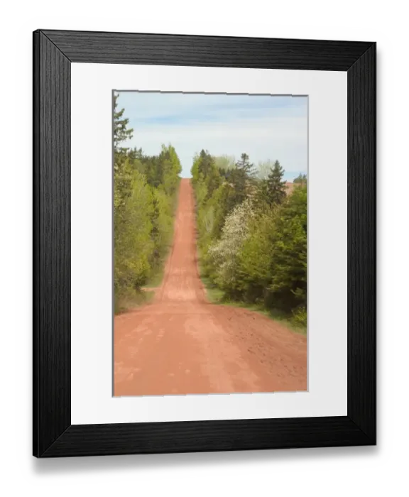 Framed Print : NA, Canada, Prince Edward Island. Red dirt country road Framed Print : NA, Canada, Prince Edward Island. Red dirt country road