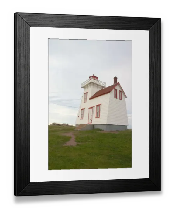 Framed Print : NA, Canada, Prince Edward Island, North Rustico. North Rustico lighthouse