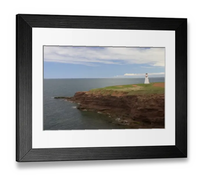 Framed Print : NA, Canada, Prince Edward Island. Cape Tyron lighthouse