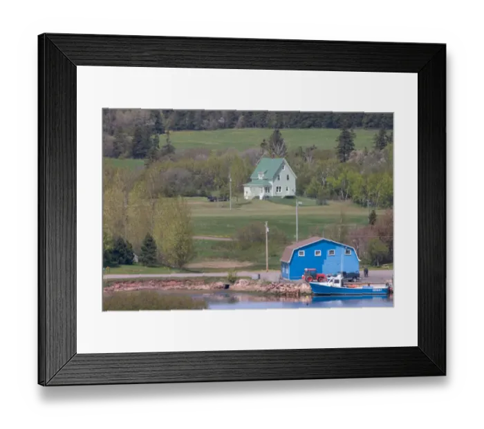 Framed Print : NA, Canada, Prince Edward Island, French River. Home above harbour