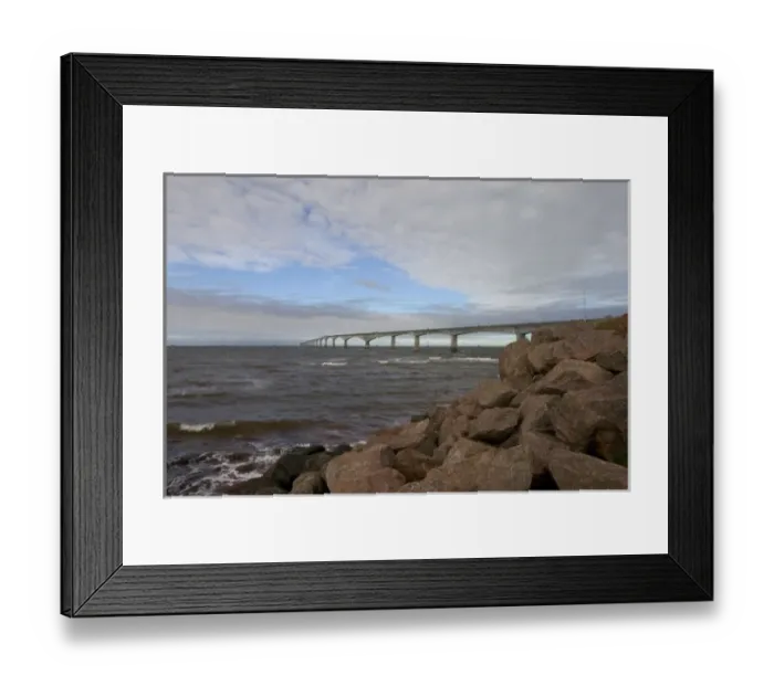 Framed Print : NA, Canada, Prince Edward Island, Borden-Carleton. Confederation Bridge linking Framed Print : NA, Canada, Prince Edward Island, Borden-Carleton. Confederation Bridge linking