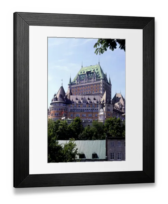 Framed Print : Chateau Frontenac in Quebec City Quebec Canada and the city Framed Print : Chateau Frontenac in Quebec City Quebec Canada and the city