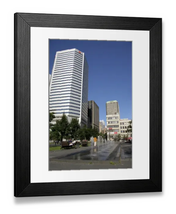 Framed Print : Canada, Quebec, Montreal. Victoria Square. IMAGE RESTRICTED: Not available to US
