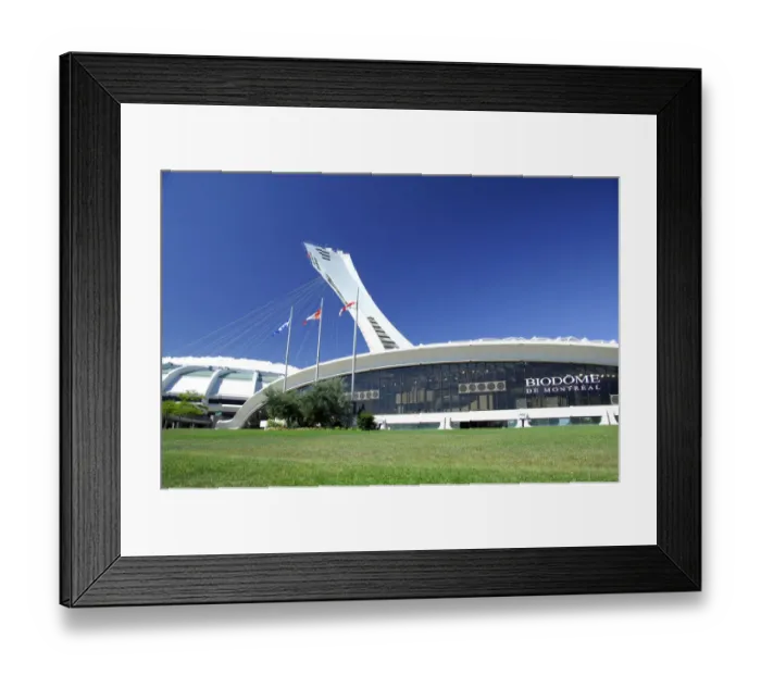 Framed Print : Canada, Quebec, Montreal. Olympic Park, Biodome & Montreal Tower. IMAGE RESTRICTED Framed Print : Canada, Quebec, Montreal. Olympic Park, Biodome & Montreal Tower. IMAGE RESTRICTED