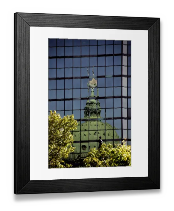 Framed Print : Canada, Quebec, Montreal. Reflection of Mary Queen of the World Cathedral dome (aka Framed Print : Canada, Quebec, Montreal. Reflection of Mary Queen of the World Cathedral dome (aka