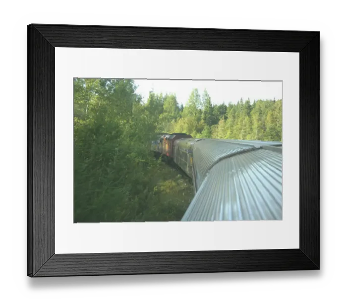 Framed Print : Canada, Quebec. VIA Rail Canada train The Chaleur between Montreal & Gaspesie Framed Print : Canada, Quebec. VIA Rail Canada train The Chaleur between Montreal & Gaspesie