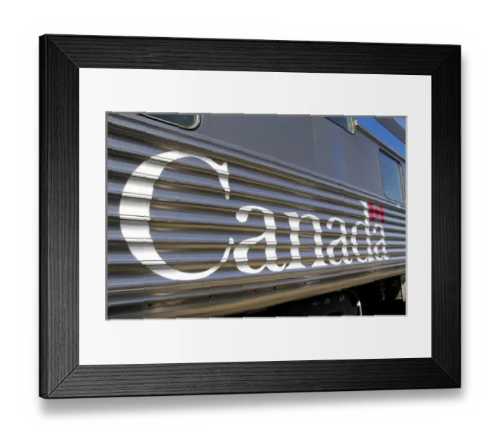 Framed Print : Canada, Quebec. VIA Rail Canada train The Chaleur between Montreal & Gaspesie Framed Print : Canada, Quebec. VIA Rail Canada train The Chaleur between Montreal & Gaspesie