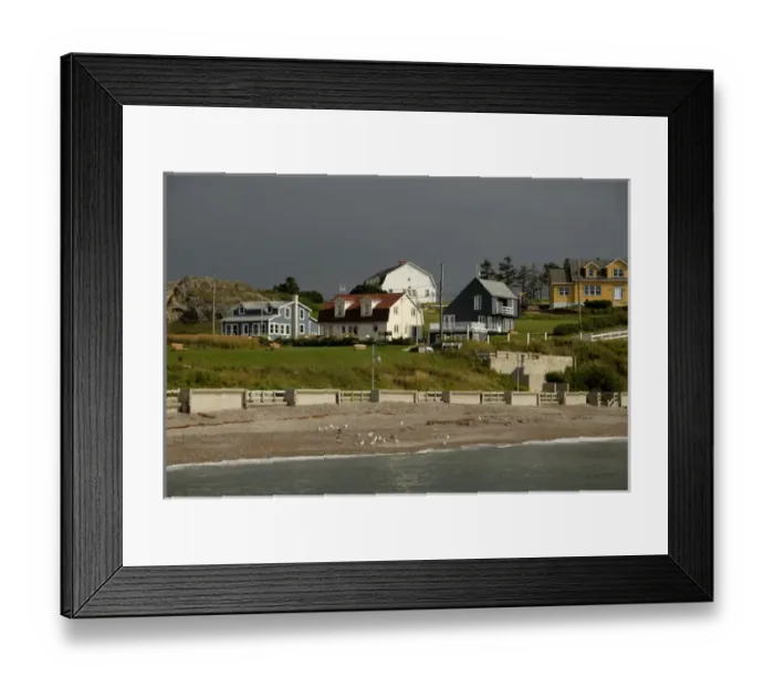 Framed Print : Canada, Quebec, Perce. Popular resort town along the St. Lawrence river. IMAGE RESTRICTED