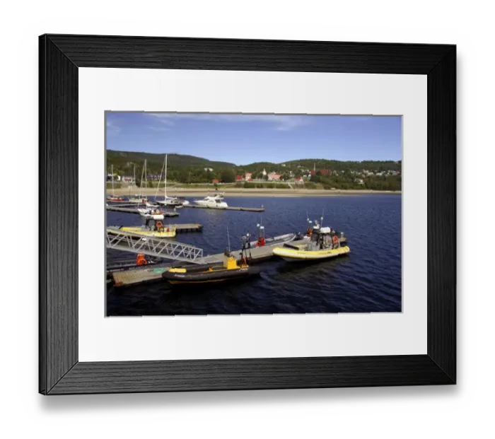 Framed Print : Canada, Quebec, Tadoussac, Baie de Tadoussac. Whale watching boats. IMAGE RESTRICTED Framed Print : Canada, Quebec, Tadoussac, Baie de Tadoussac. Whale watching boats. IMAGE RESTRICTED