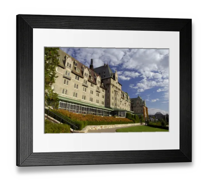 Framed Print : Canada, Quebec. Charlevoix region, Pointe-au-Pic, hotel Fairmont Le Manoir Richelieu Framed Print : Canada, Quebec. Charlevoix region, Pointe-au-Pic, hotel Fairmont Le Manoir Richelieu
