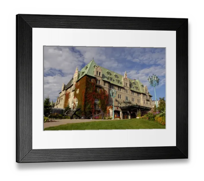 Framed Print : Canada, Quebec. Charlevoix region, Pointe-au-Pic, hotel Fairmont Le Manoir Richelieu
