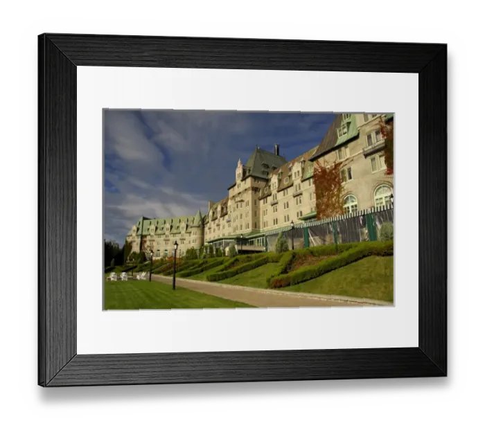 Framed Print : Canada, Quebec. Charlevoix region, Pointe-au-Pic, hotel Fairmont Le Manoir Richelieu Framed Print : Canada, Quebec. Charlevoix region, Pointe-au-Pic, hotel Fairmont Le Manoir Richelieu