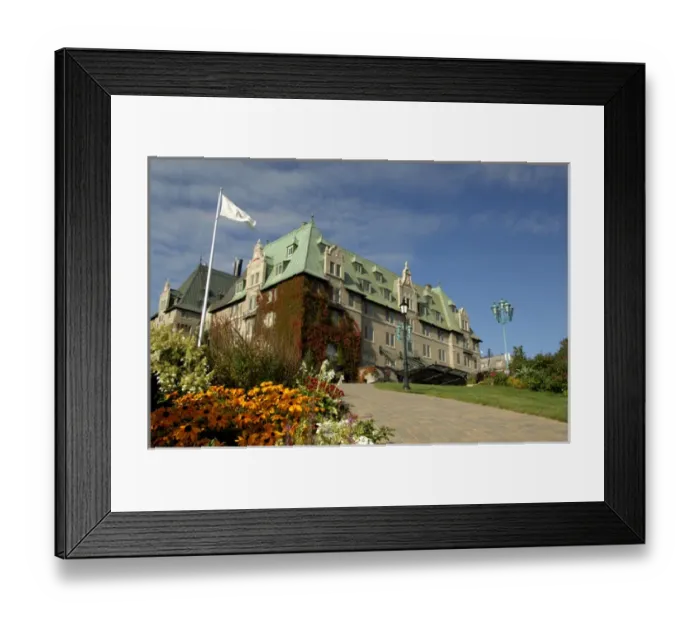 Framed Print : Canada, Quebec. Charlevoix region, Pointe-au-Pic, hotel Fairmont Le Manoir Richelieu