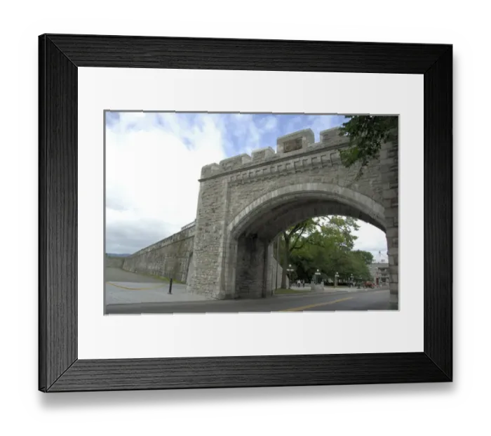 Framed Print : Canada, Quebec, Quebec City. Upper Town, historic walled city, St. Louis Arch. IMAGE RESTRICTED
