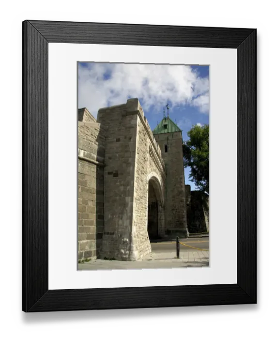 Framed Print : Canada, Quebec, Quebec City. Upper Town, historic walled city, St. Louis Arch. IMAGE RESTRICTED