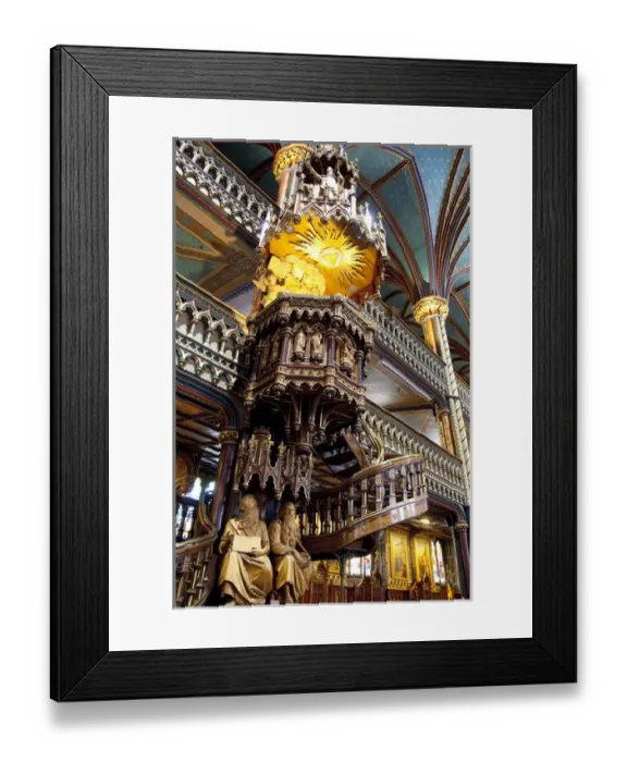 Framed Print : Canada, Quebec, Montreal, Basilique Notre-Dame-de-Montreal (aka Notre Dame Basilica) Framed Print : Canada, Quebec, Montreal, Basilique Notre-Dame-de-Montreal (aka Notre Dame Basilica)