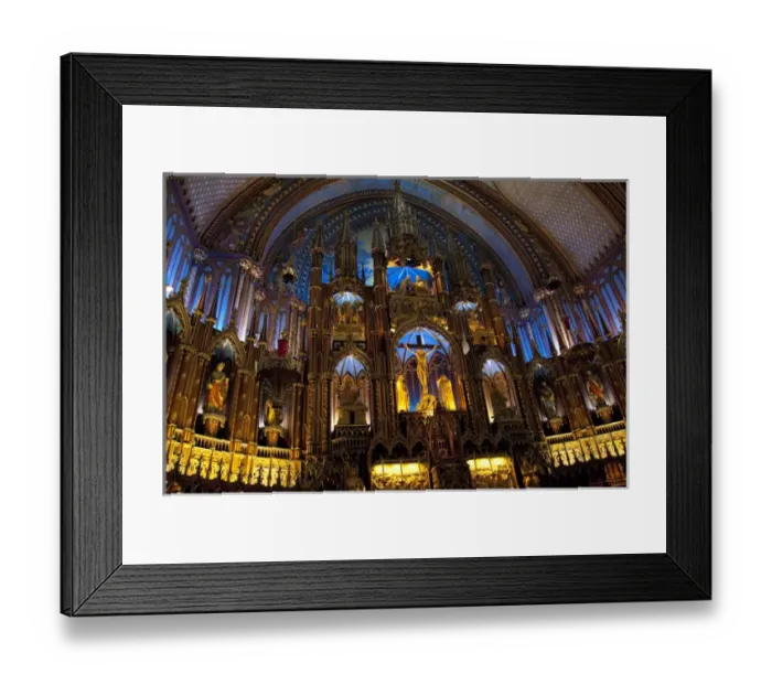 Framed Print : Canada, Quebec, Montreal, Basilique Notre-Dame-de-Montreal (aka Notre Dame Basilica)