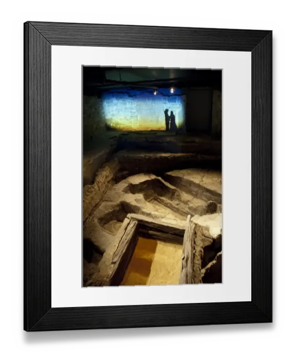Framed Print : Canada, Quebec, Montreal, Pointe-a-Calliere Archeological Museum. Underground museum Framed Print : Canada, Quebec, Montreal, Pointe-a-Calliere Archeological Museum. Underground museum