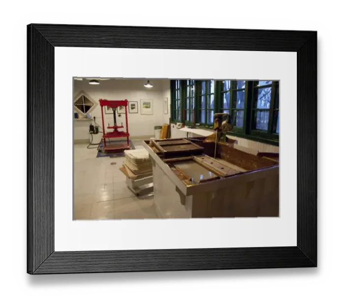 Framed Print : Canada, Quebec, Saint-Joseph-de-la-Rive. Papeterie Saint-Gilles (aka Economuseum Framed Print : Canada, Quebec, Saint-Joseph-de-la-Rive. Papeterie Saint-Gilles (aka Economuseum
