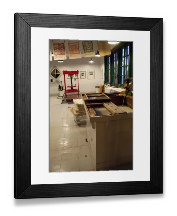 Framed Print : Canada, Quebec, Saint-Joseph-de-la-Rive. Papeterie Saint-Gilles (aka Economuseum