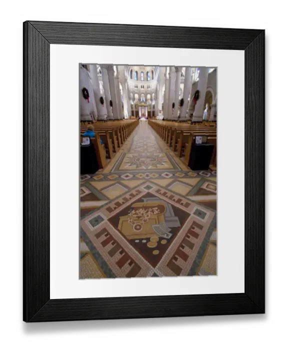 Framed Print : Canada, Quebec, Saint-Anne-de-Beaupre (aka Saint Anne Basillica) famous pilgrimage site