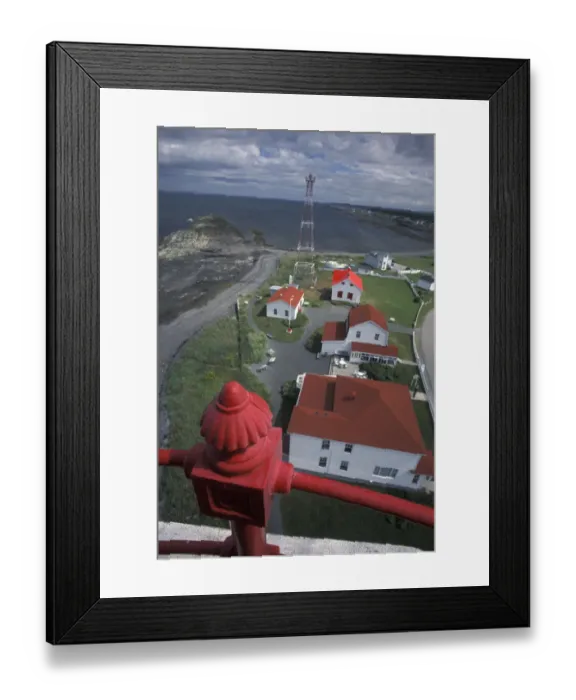 Framed Print : North America, Canada, Quebec, Gaspe Peninsula (Gaspesie) View from atop Pointe-au-Pere