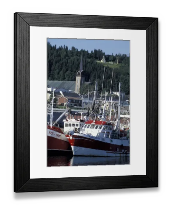 Framed Print : North America, Canada, Quebec, Gaspe Peninsula (Gaspesie), Riviere-au-Renaud