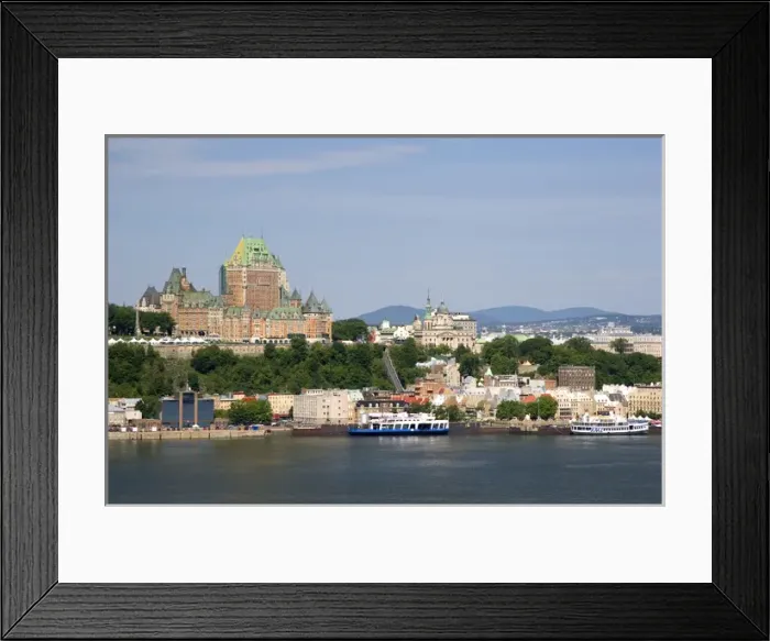 Framed Print : A view of Quebec City and the Chateau Frontenac across the St. Lawrence River, Canada Framed Print : A view of Quebec City and the Chateau Frontenac across the St. Lawrence River, Canada