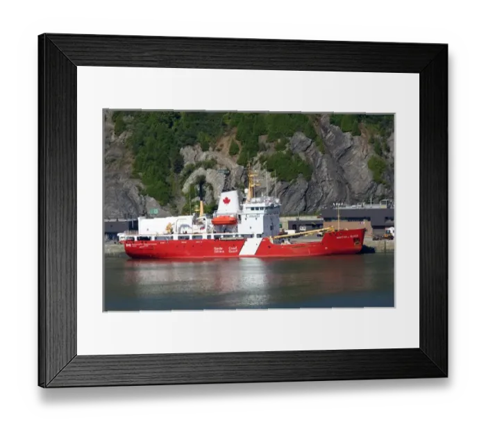 Framed Print : Canadian Coast Guard ship moored at Quebec City, Quebec, Canada Framed Print : Canadian Coast Guard ship moored at Quebec City, Quebec, Canada